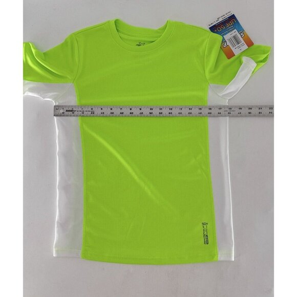 NWT ZeroXposur Boys Rash Guard Swim Shirt NWT UPF 50 Neon Size L 14/16 - Picture 9 of 9